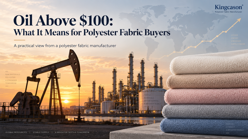 Oil above $100 and its impact on polyester fabric buyers, with oil production, refinery and fleece fabrics